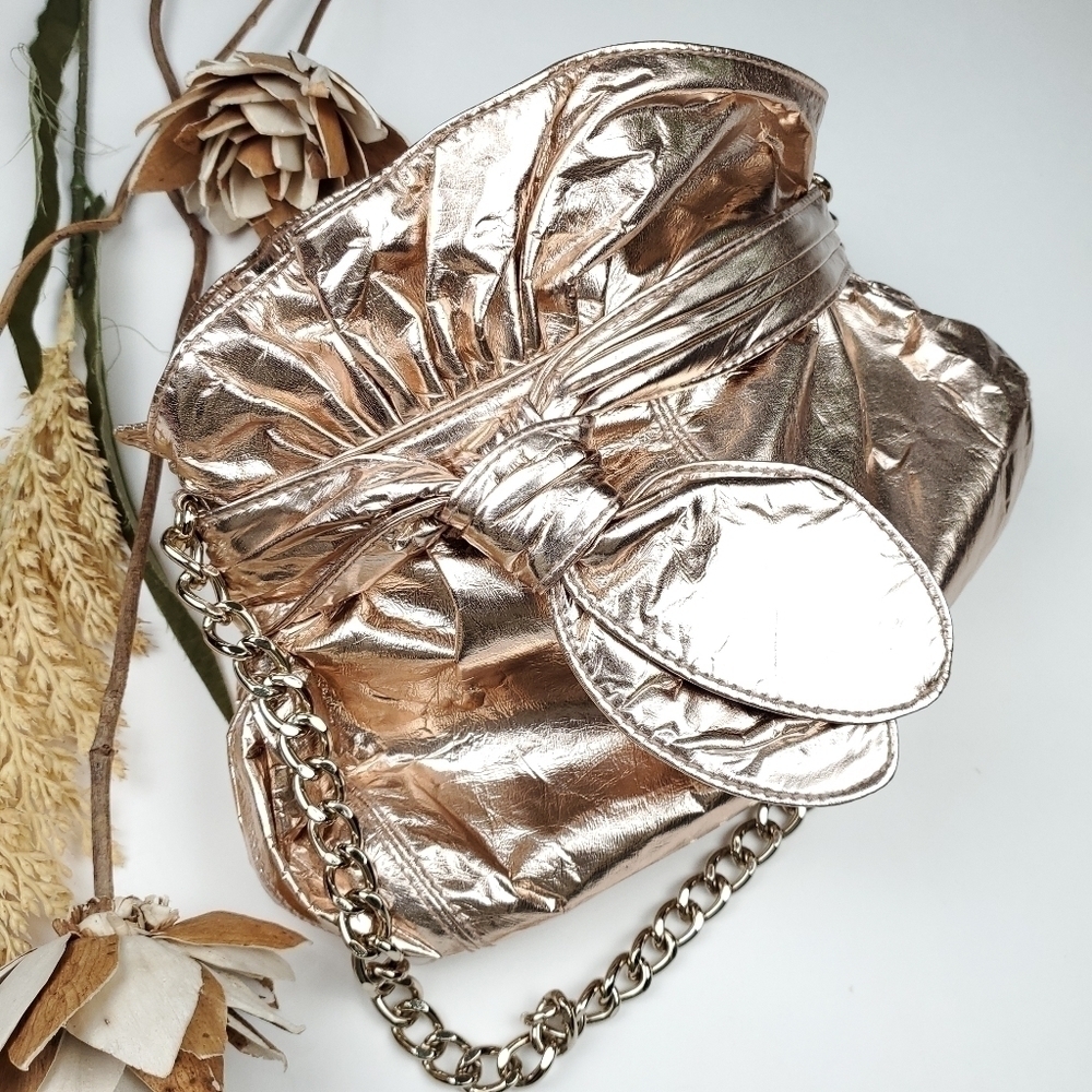 🧡 Loeffler Randall Rose Gold Metallic Handbag - Picture 2 of 16